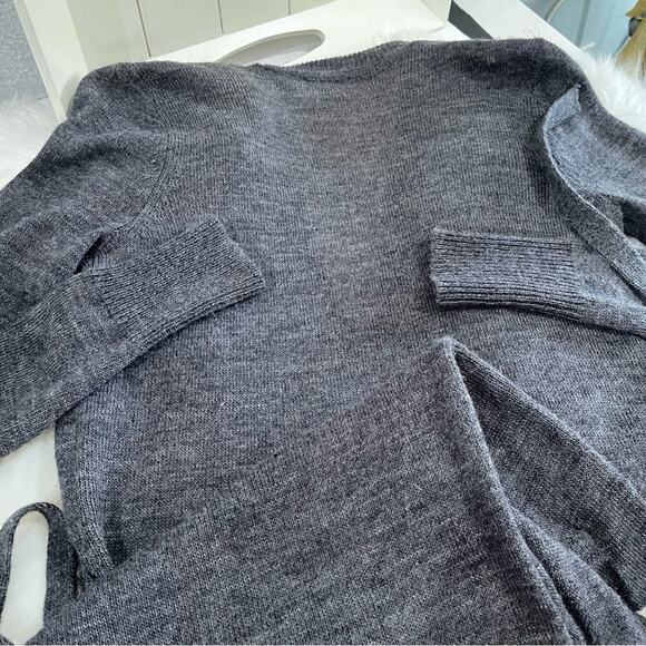 NEW Ann Taylor Wool Faux Fur Longline Belted Button Maxi Cardigan Sz XS NWT - Picture 9 of 16